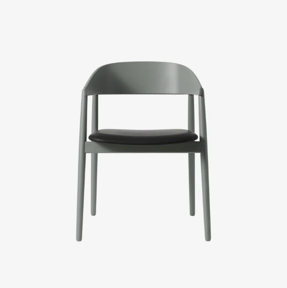 Andersen Furniture Stue|Stole>AC2 Stol Grå Bøg Sort PU Læder