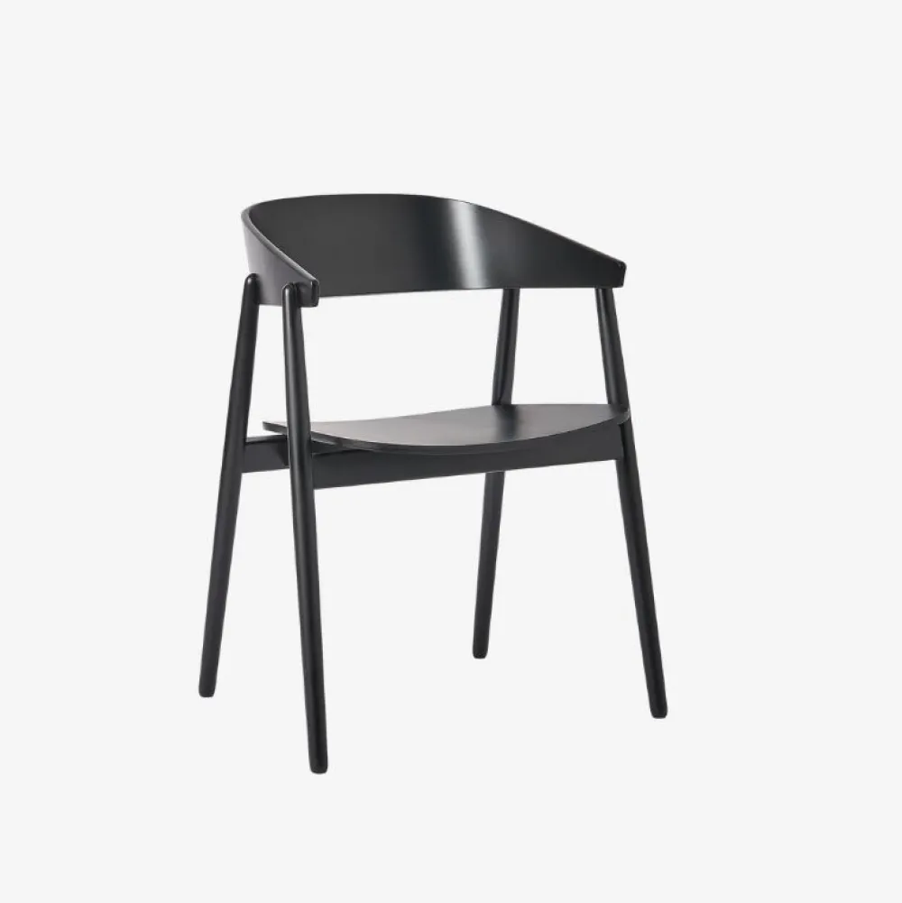 Andersen Furniture Stue|Stole>AC2 Stol Sort Mat Lakeret Bøg