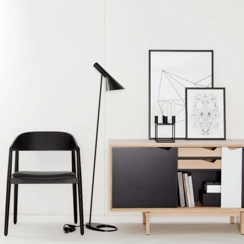 Andersen Furniture Stue|Stole>AC2 Stol Sort Mat Lakeret Bøg