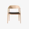 Andersen Furniture Stue|Stole>AC2 Stol Hvidpigmenteret Mat Lakeret Bøg Sort Læder