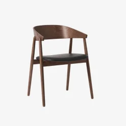 Andersen Furniture Stue|Stole>AC2 Stol Røget Mat Lakeret Bøg Sort Læder