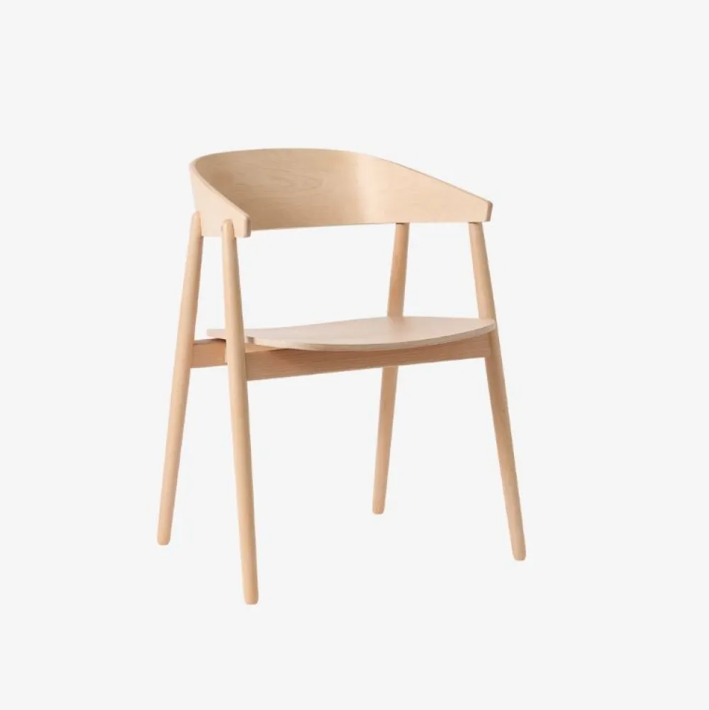 Andersen Furniture Stue|Stole>AC2 Stol Hvidpigmenteret Mat Lakeret Bøg