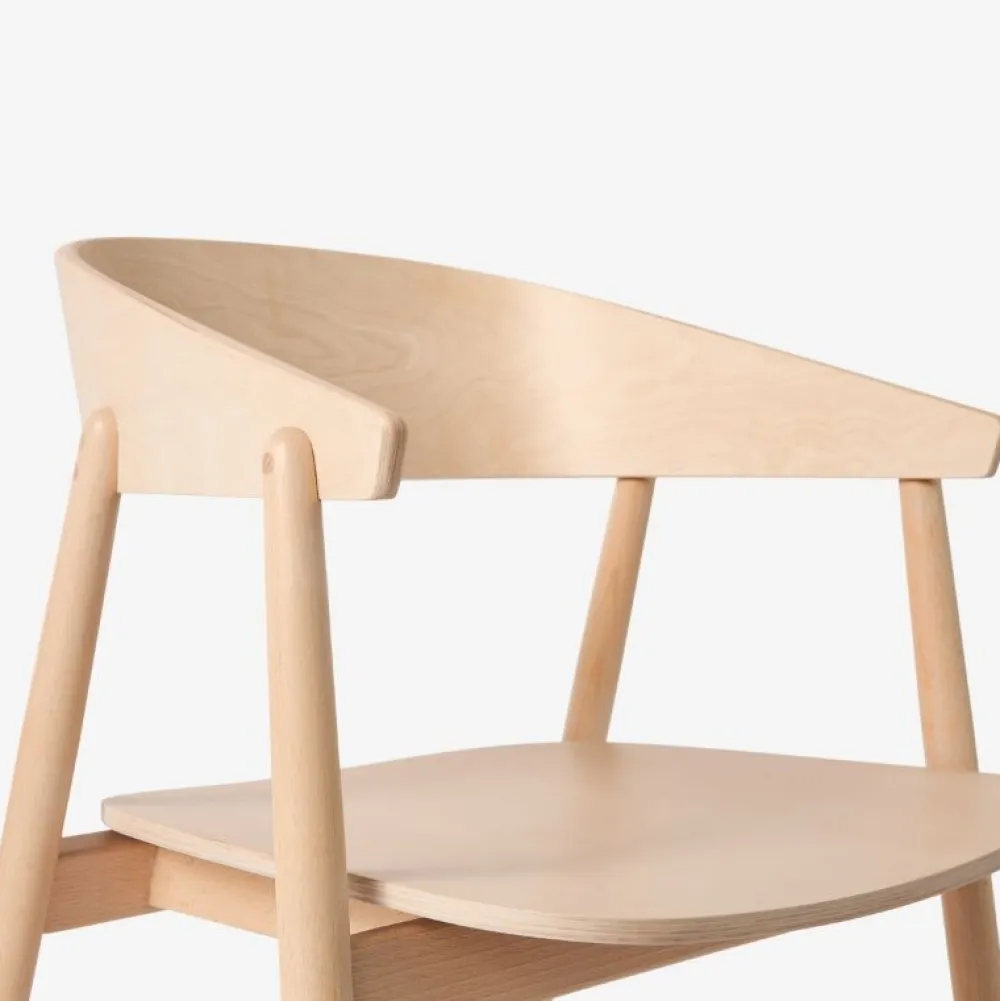 Andersen Furniture Stue|Stole>AC2 Stol Hvidpigmenteret Mat Lakeret Bøg