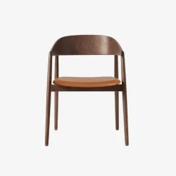 Andersen Furniture Stue|Stole>AC2 Stol Røget Mat Lakeret Bøg Cognac Læder