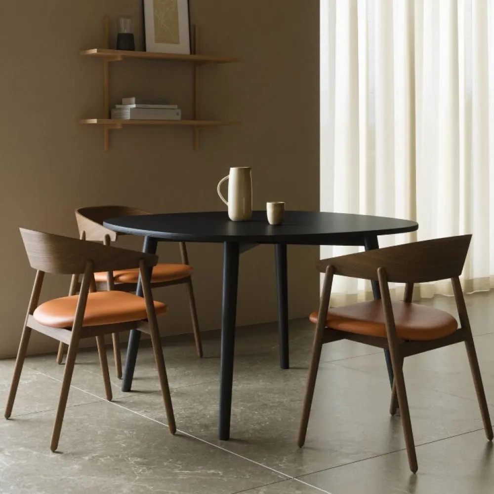 Andersen Furniture Stue|Stole>AC2 Stol Røget Mat Lakeret Bøg Cognac Læder