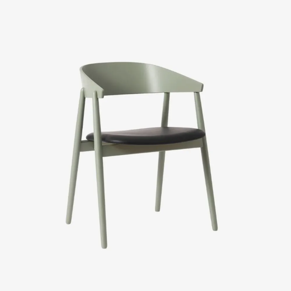 Andersen Furniture Stue|Stole>AC2 Stol Grøn Bøg Sort Læder