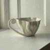 Atelier Marée Keramik & Porcelæn>Springflodskop Med Hank Hvid