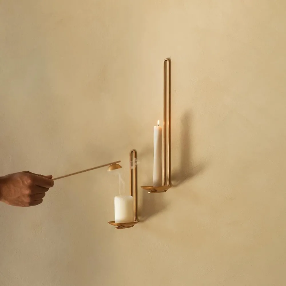 Audo Copenhagen Andet Boligtilbehør|Lysestager>Clip Wall Tealight Candle Holder Brass