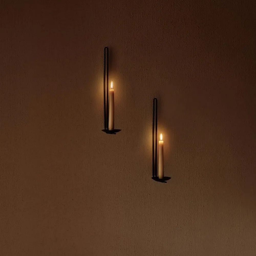 Audo Copenhagen Andet Boligtilbehør|Lysestager>Clip Wall Candle Holder Black