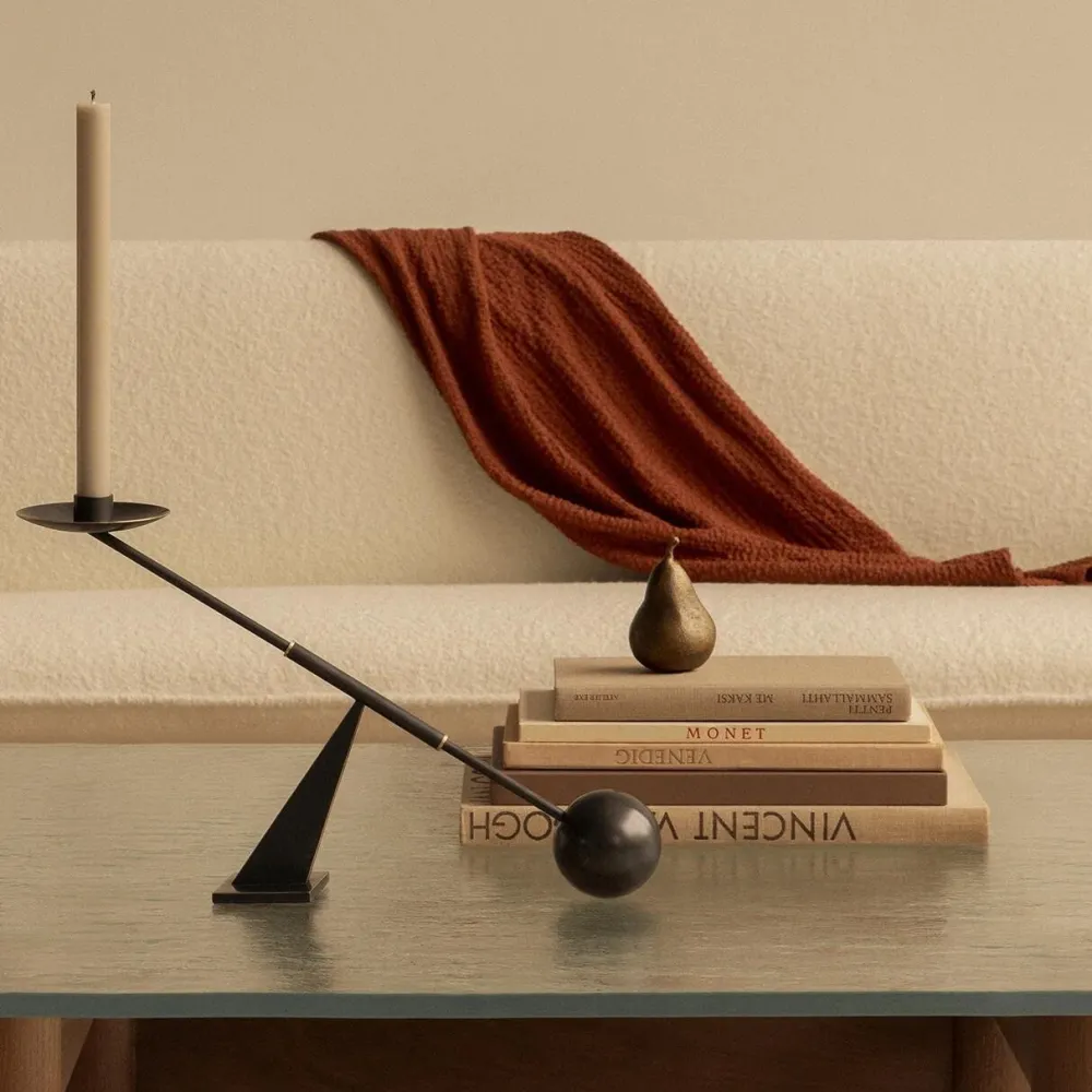Audo Copenhagen Andet Boligtilbehør|Lysestager>Interconnect Candle Holder Bronzed Brass Small
