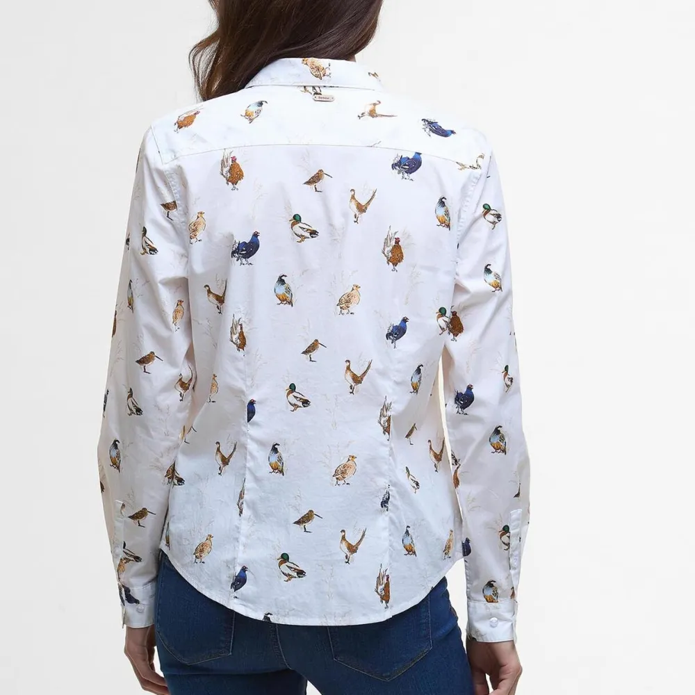 Dame Barbour Overdele>Brambles Tailored Long-Sleeved Shirt Bird Print