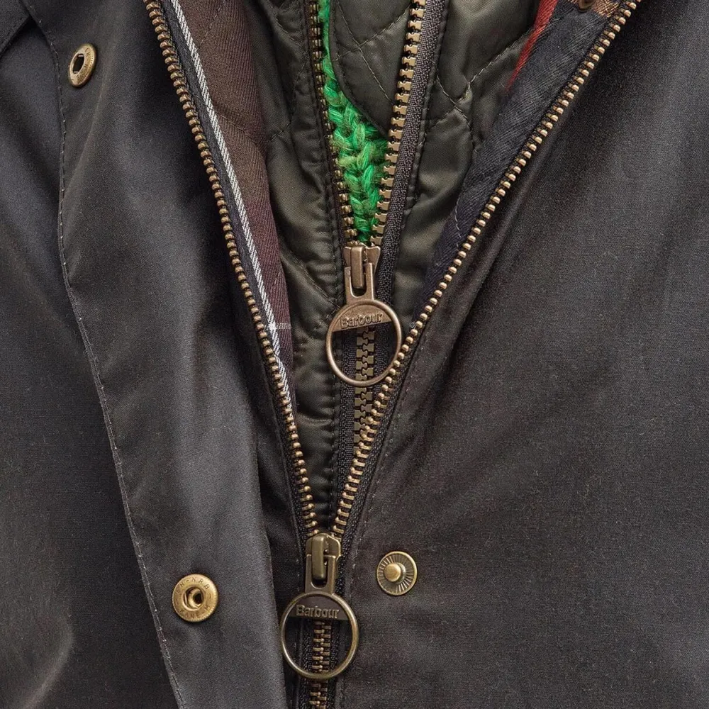Dame Barbour Overtøj>Long Cannich Waxed Jacket Olive-Classic