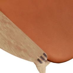 Bent Hansen Stole|Stue>Asger Loungestol Eg/Lys Olie Cognac Zenso 2 Læder