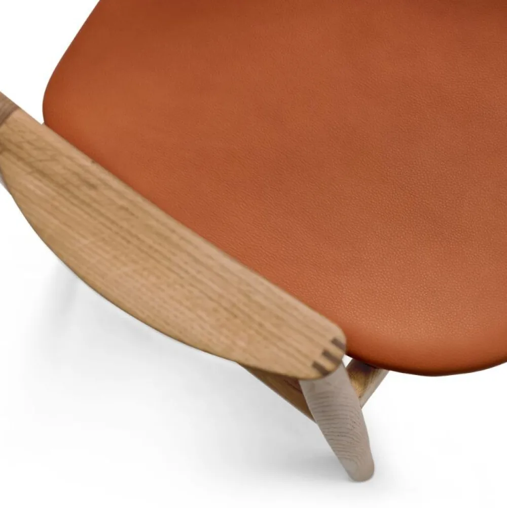 Bent Hansen Stole|Stue>Asger Spisebordsstol Eg/Lys Olie Cognac Zenso 2 Læder