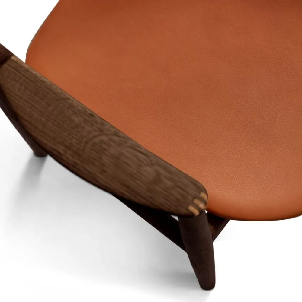 Bent Hansen Stole|Stue>Asger Spisebordsstol Eg/Røget Cognac Zenso 2 Læder