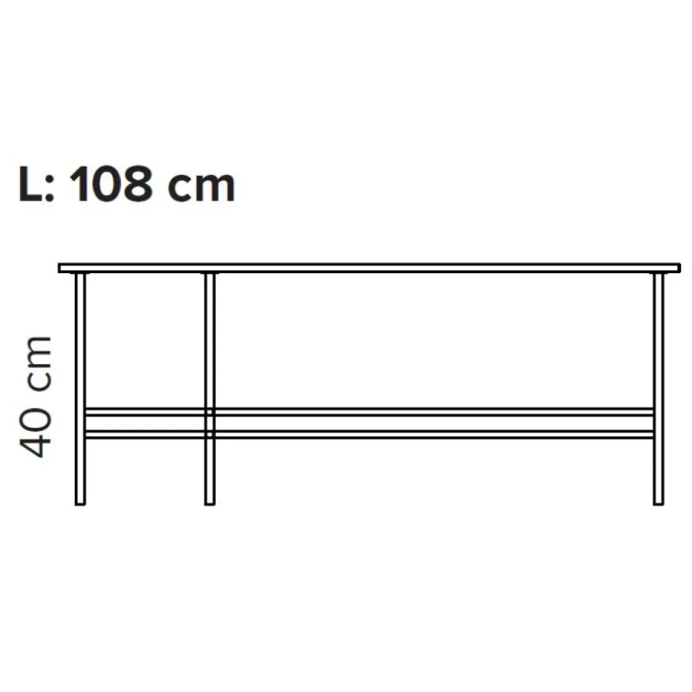 Bent Hansen Borde|Stue>Metro Sofabord L108 Brun Marmor