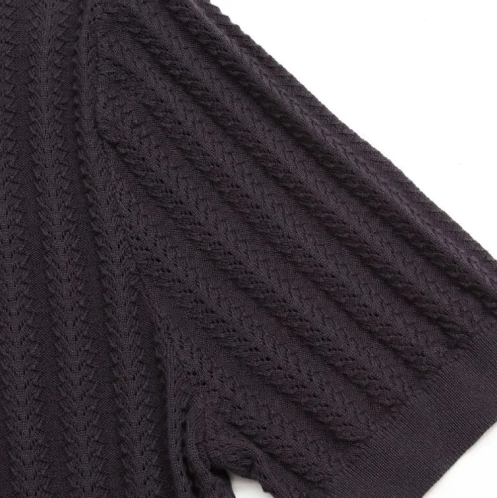 Blue De Gênes Overdele>Blue De Génes Compra Open Polo Knit Dark Navy