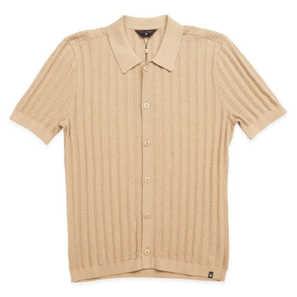 Blue De Gênes Overdele>Blue De Génes Compra Open Polo Knit Khaki