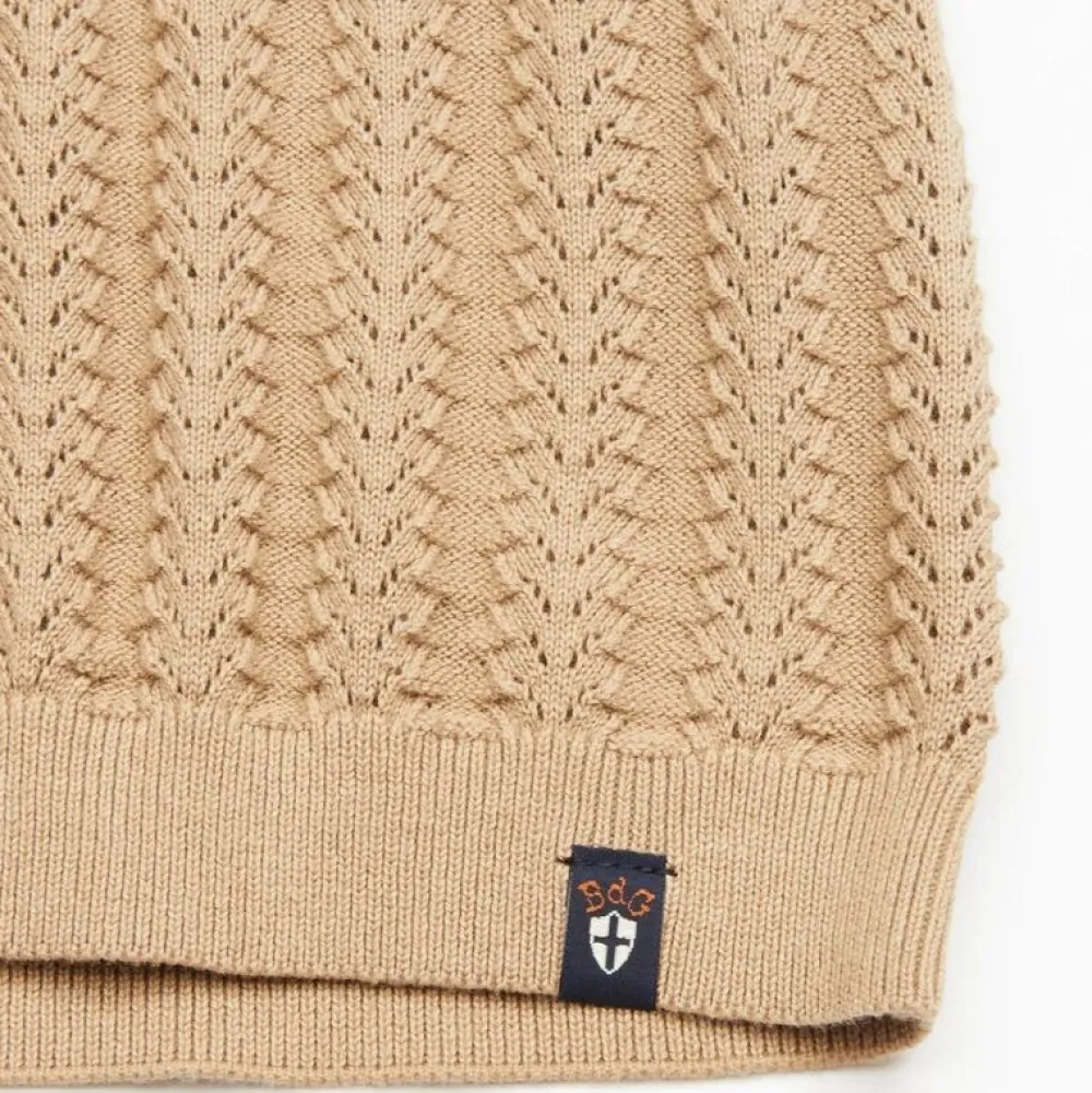 Blue De Gênes Overdele>Blue De Génes Compra Open Polo Knit Khaki