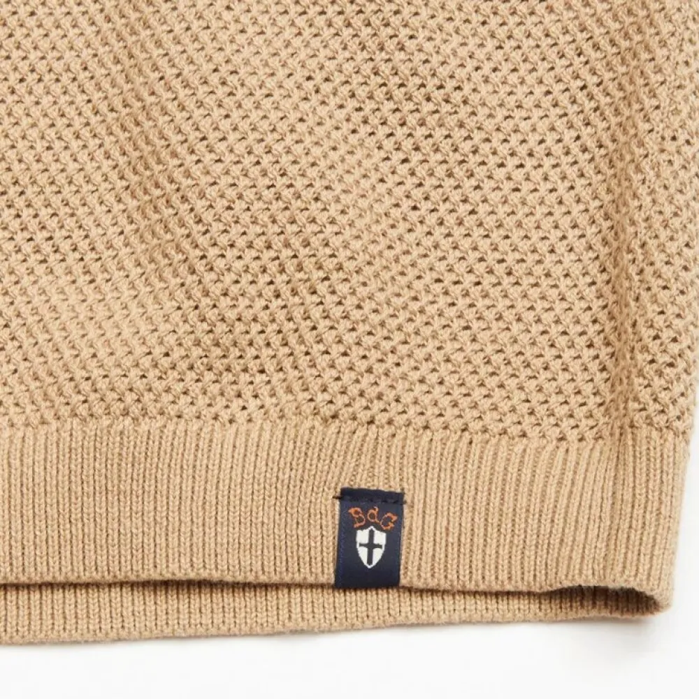 Blue De Gênes Overdele>Blue De Génes Filo Knit Polo Khaki