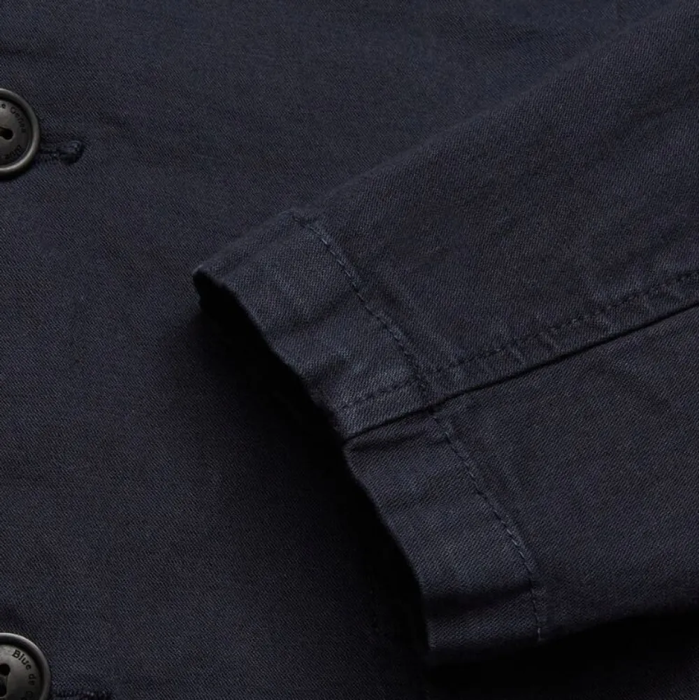 Blue De Gênes Overdele>Blue De Génes Gabbiano Dobby Blazer Dark Navy