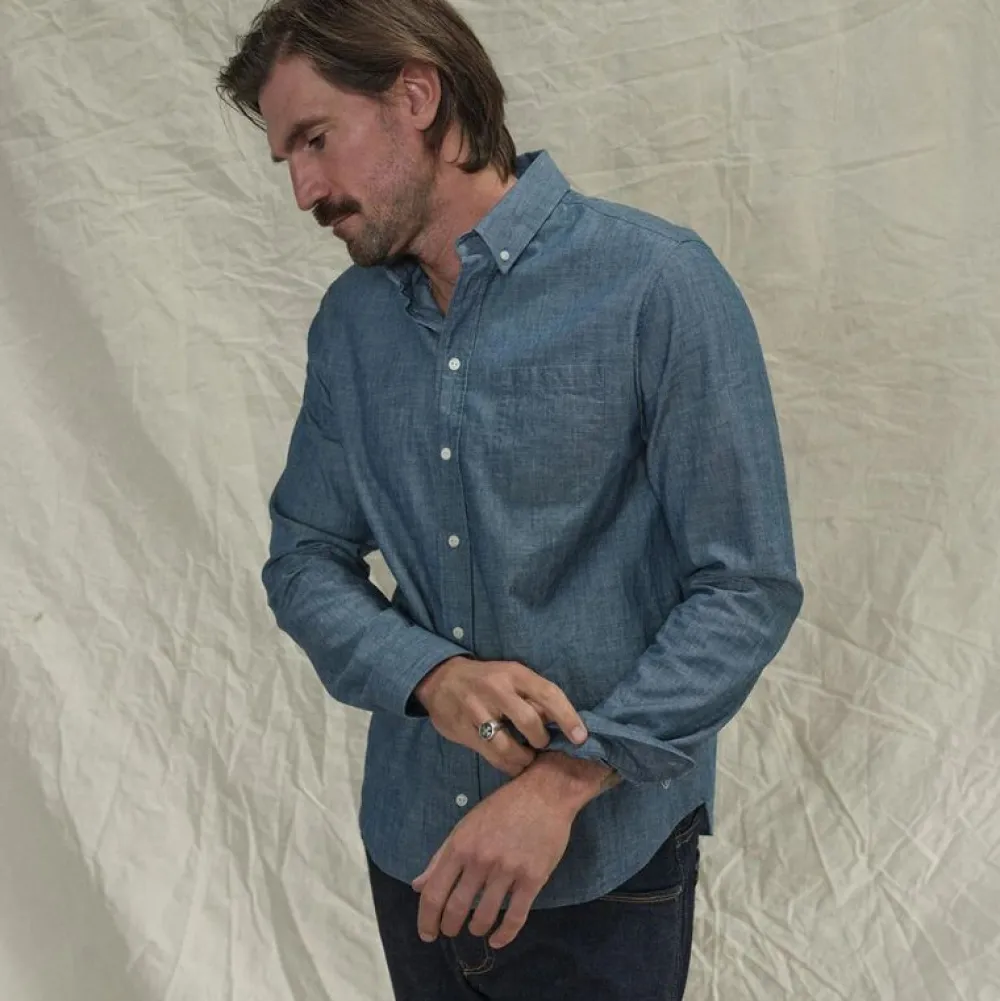 Blue De Gênes Overdele>Sandro Chambray Shirt