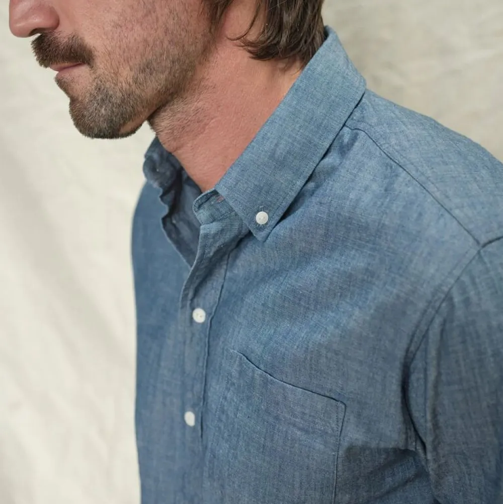 Blue De Gênes Overdele>Sandro Chambray Shirt