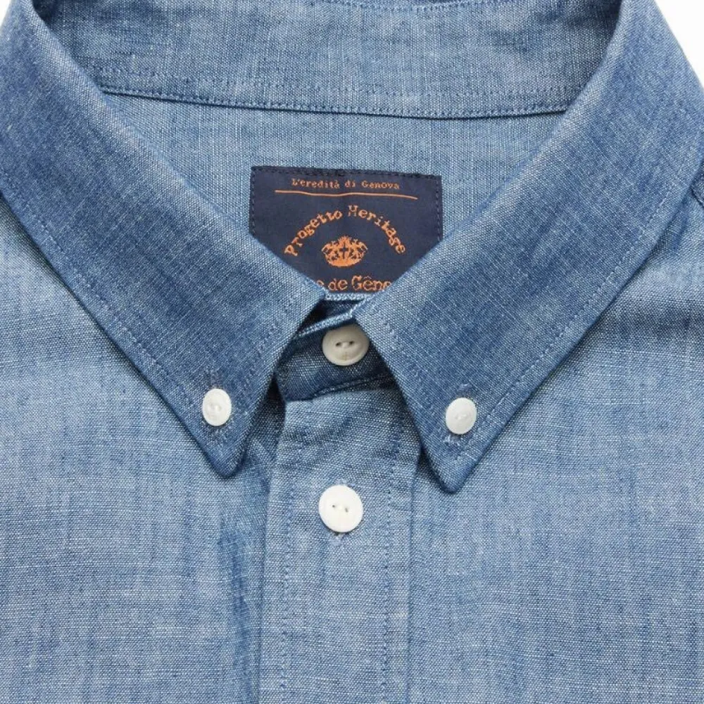 Blue De Gênes Overdele>Sandro Chambray Shirt