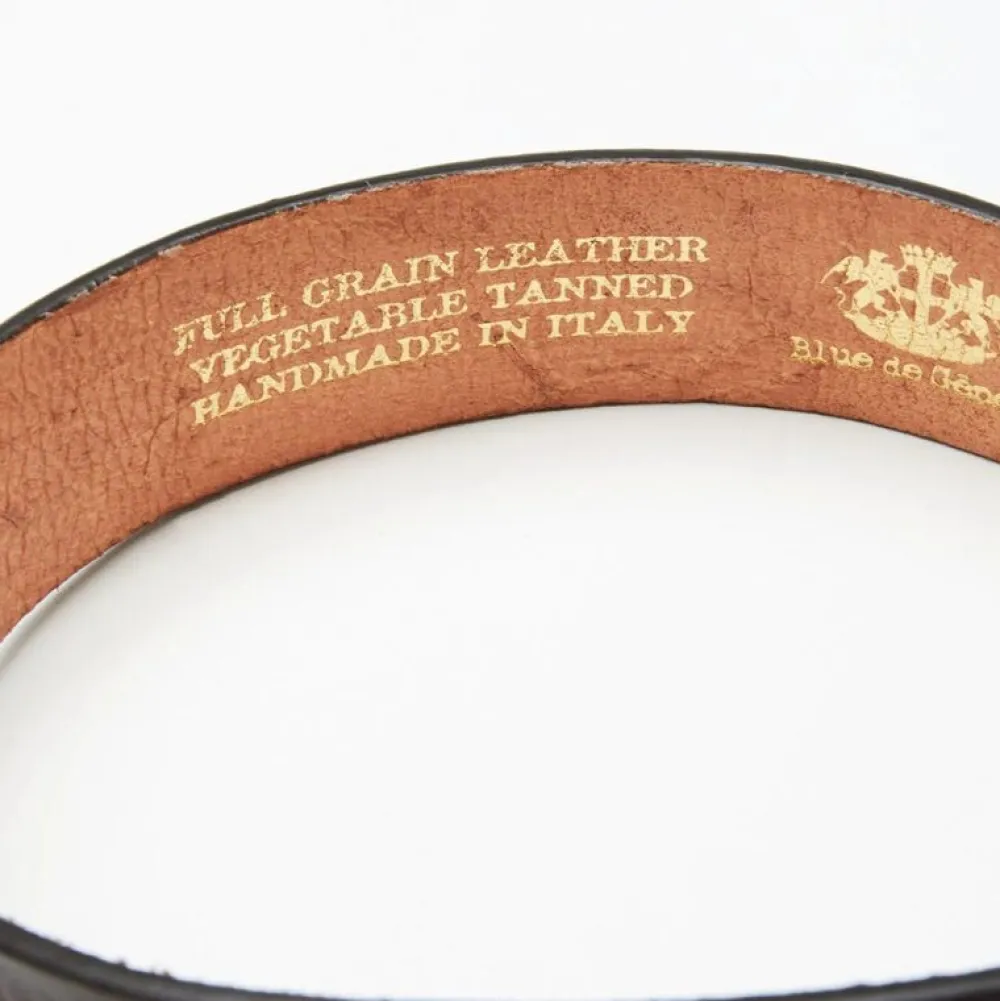 Blue De Gênes Accessories>Blue De Génes Tino Belt Brown Stripe