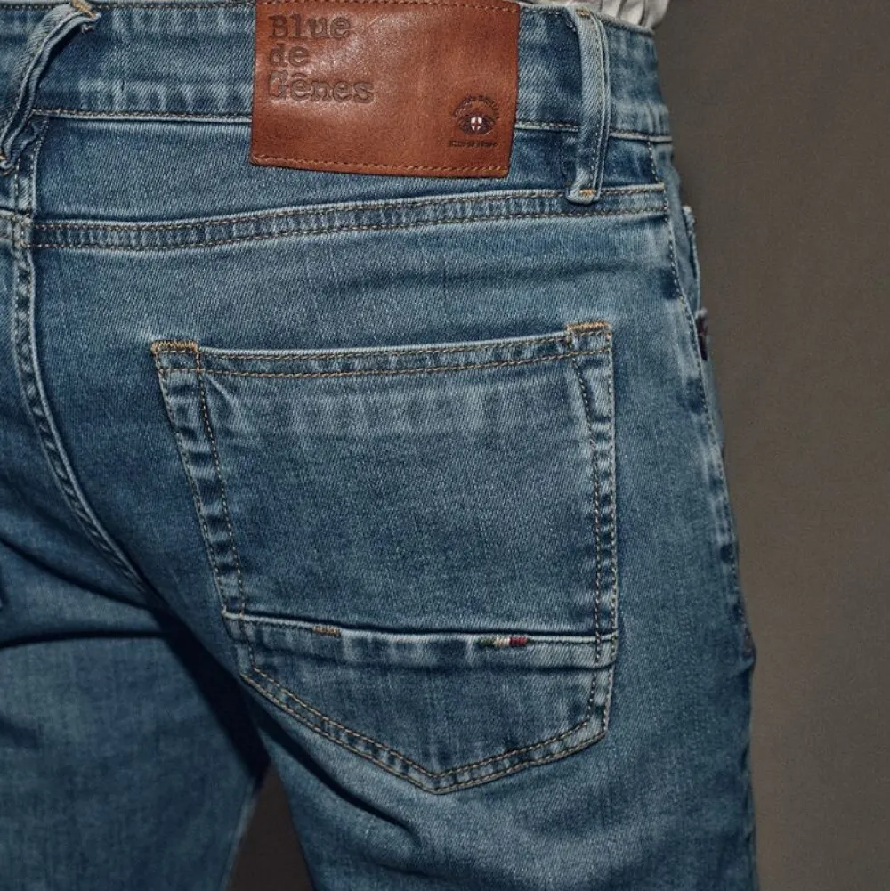Blue De Gênes Underdele>Vinci Pala Used Jeans Blue Denim