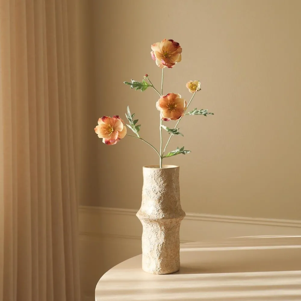Botané Studios Kunstige Blomster>Four Heads Poppy Flower Rose