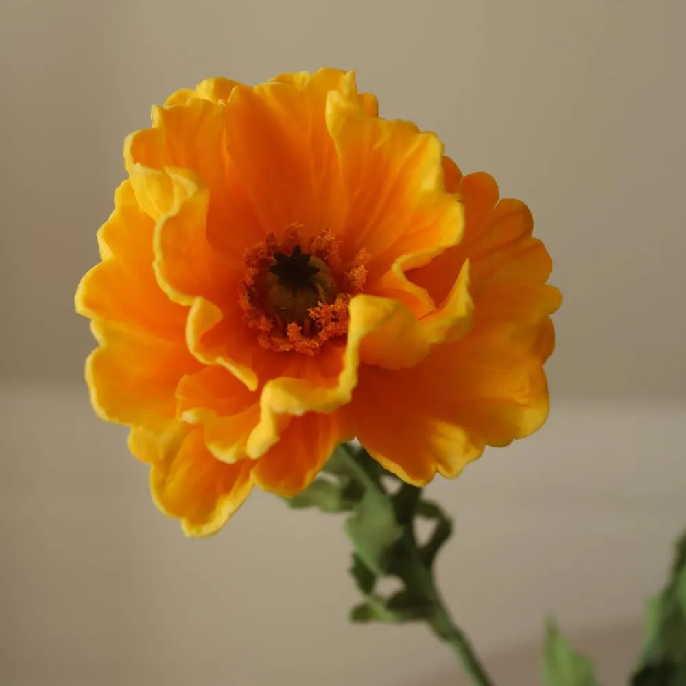 Botané Studios Kunstige Blomster>Large Poppy Flower Yellow