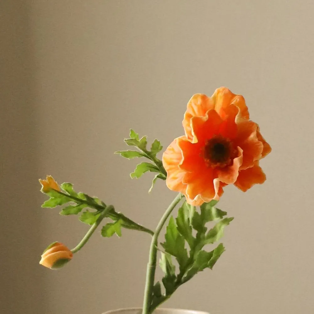 Botané Studios Kunstige Blomster>Large Poppy Flower Orange