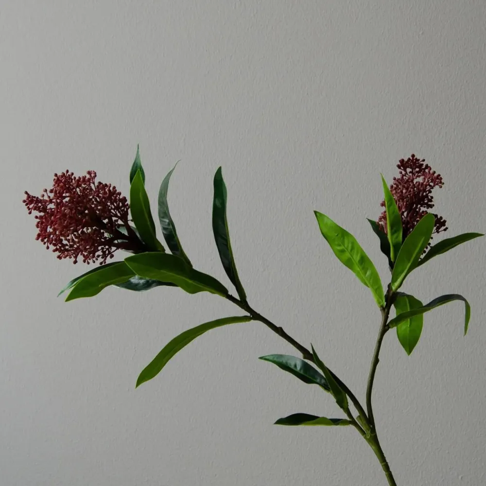 Botané Studios Kunstige Blomster>Skimmia Berry Branch Purple