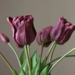 Botané Studios Kunstige Blomster>Triumpf Tulip Purple (5 pieces)