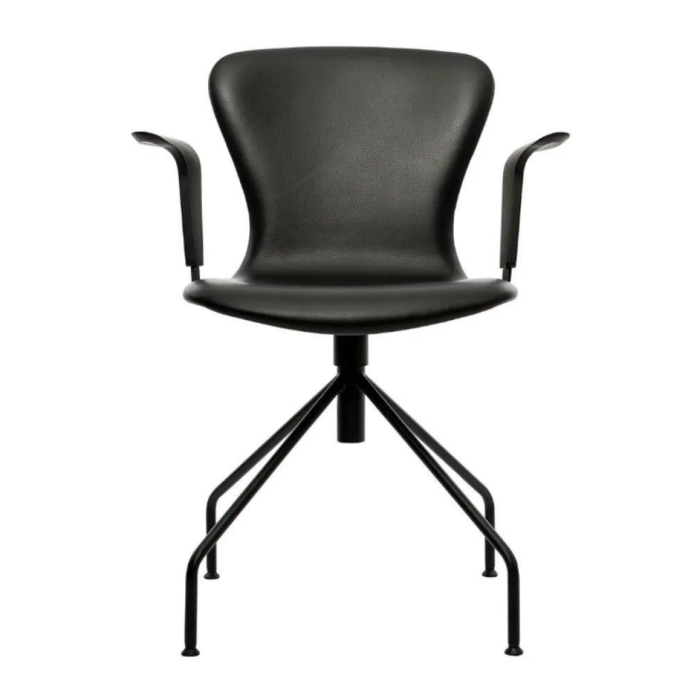 Bruunmunch Stue|Kontor>PLAY Arm Chair Swing Sort Hero Læder