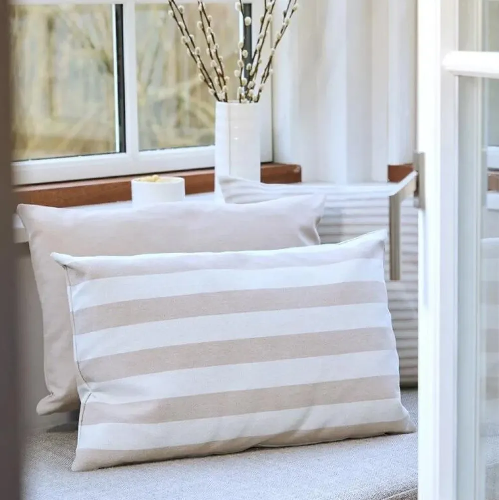 Compliments Udendørs|Puder>Outdoor Stripe Cushion Beige 40x60 cm