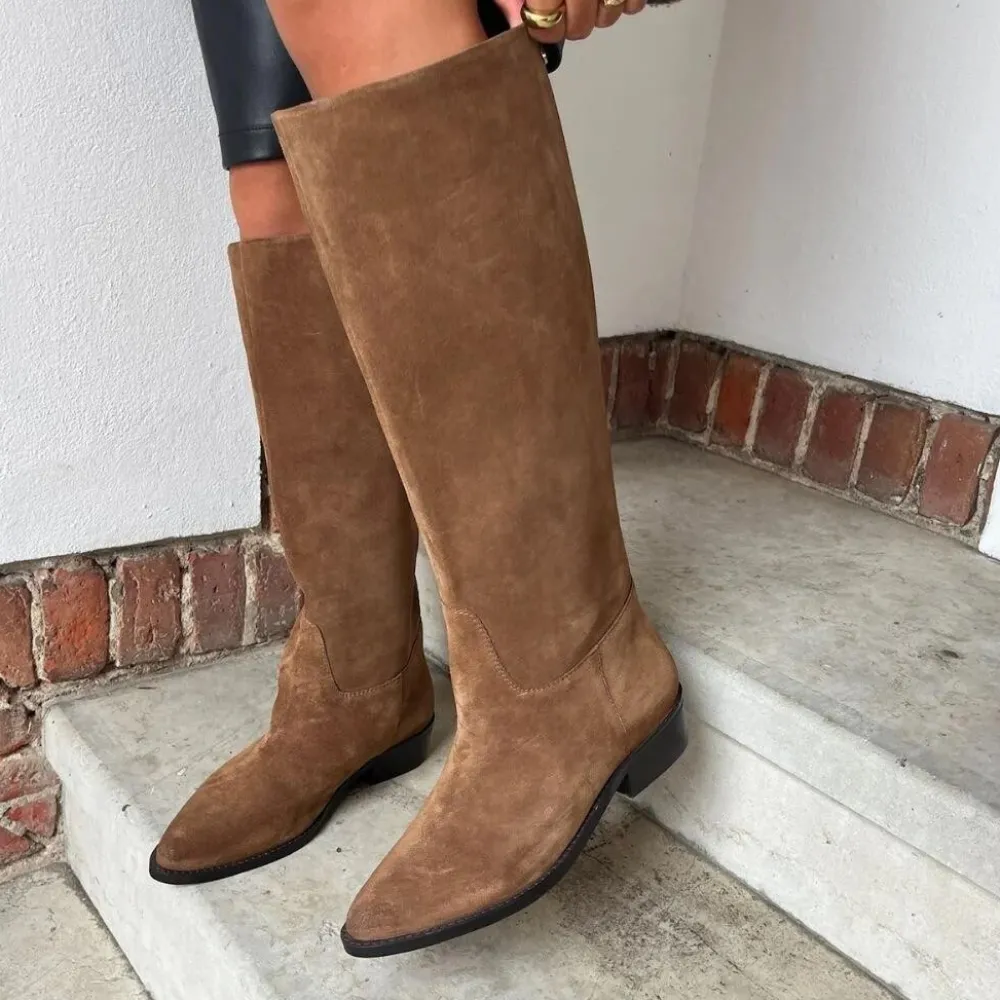 Dame Copenhagen Shoes Sko>The Note Boot Cognac Suede