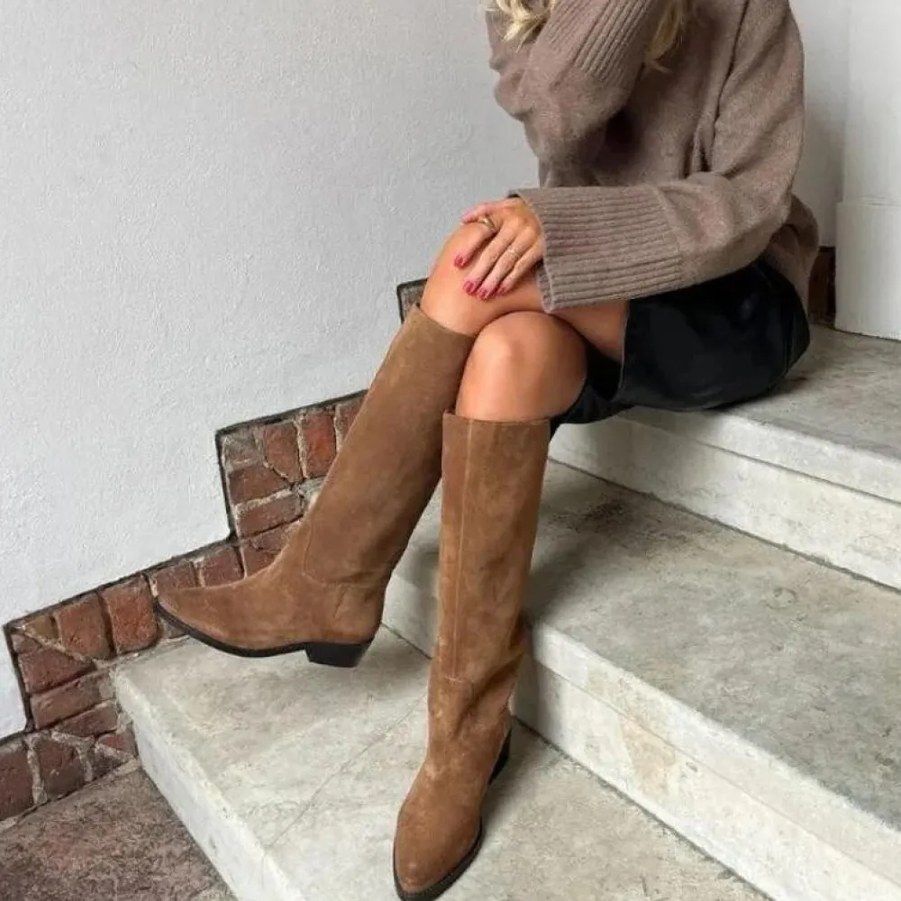 Dame Copenhagen Shoes Sko>The Note Boot Cognac Suede