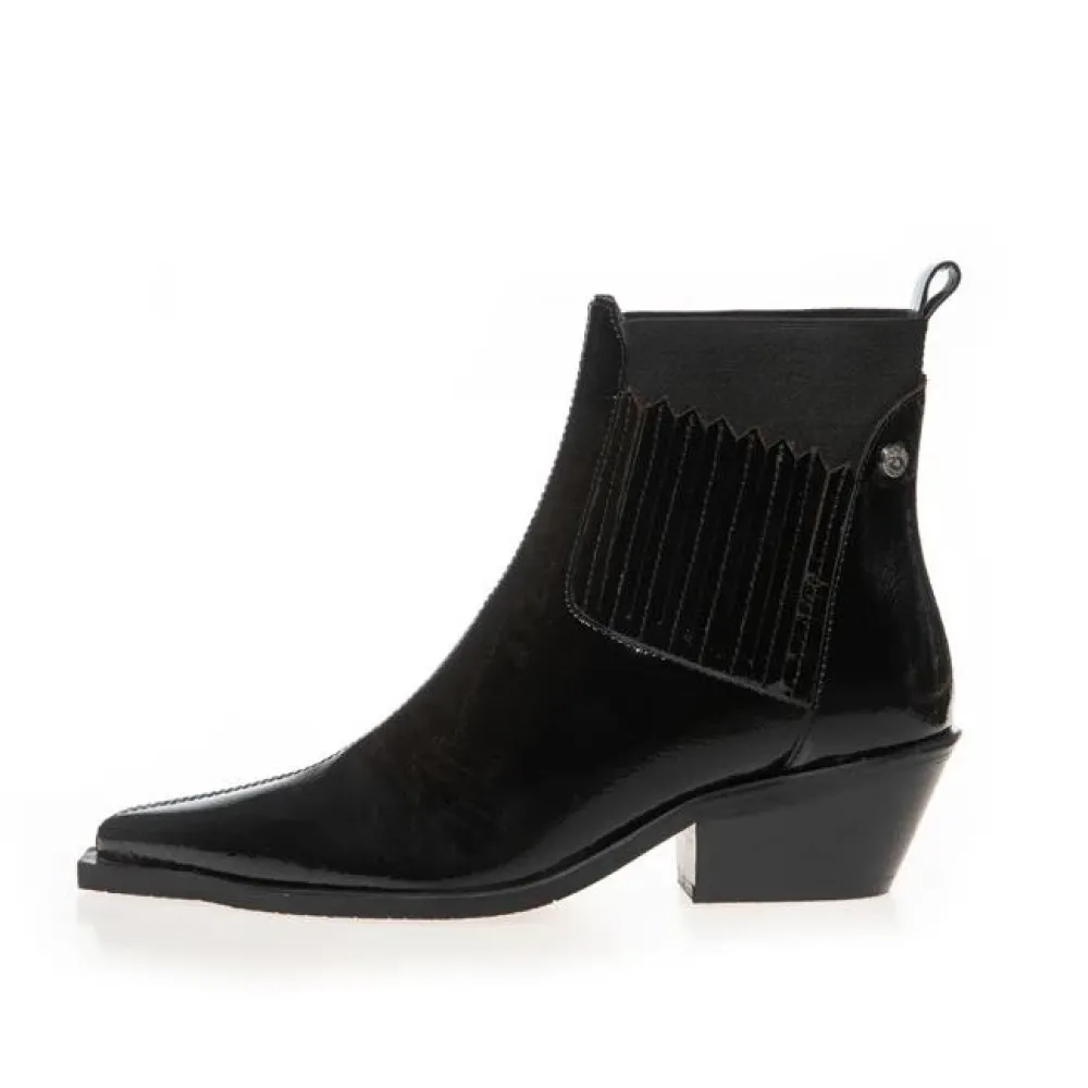 Dame Copenhagen Shoes Sko>The Walking Boot Black Patent