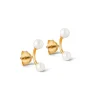 Dame Enamel Copenhagen Accessories|Smykker>Earrings 2 Pearls Gold-Plated