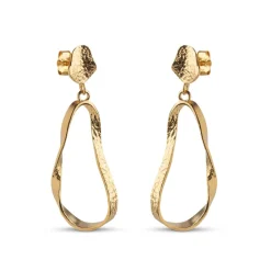 Dame Enamel Copenhagen Accessories|Smykker>Earrings Aloma Small Gold-Plated