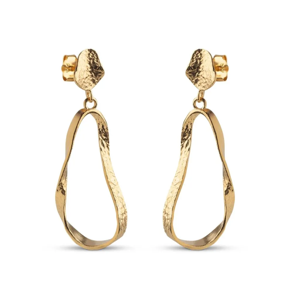 Dame Enamel Copenhagen Accessories|Smykker>Earrings Aloma Small Gold-Plated
