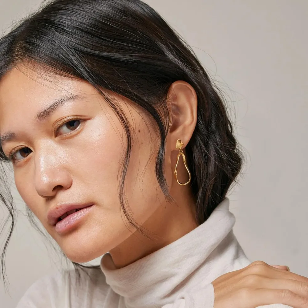Dame Enamel Copenhagen Accessories|Smykker>Earrings Aloma Small Gold-Plated
