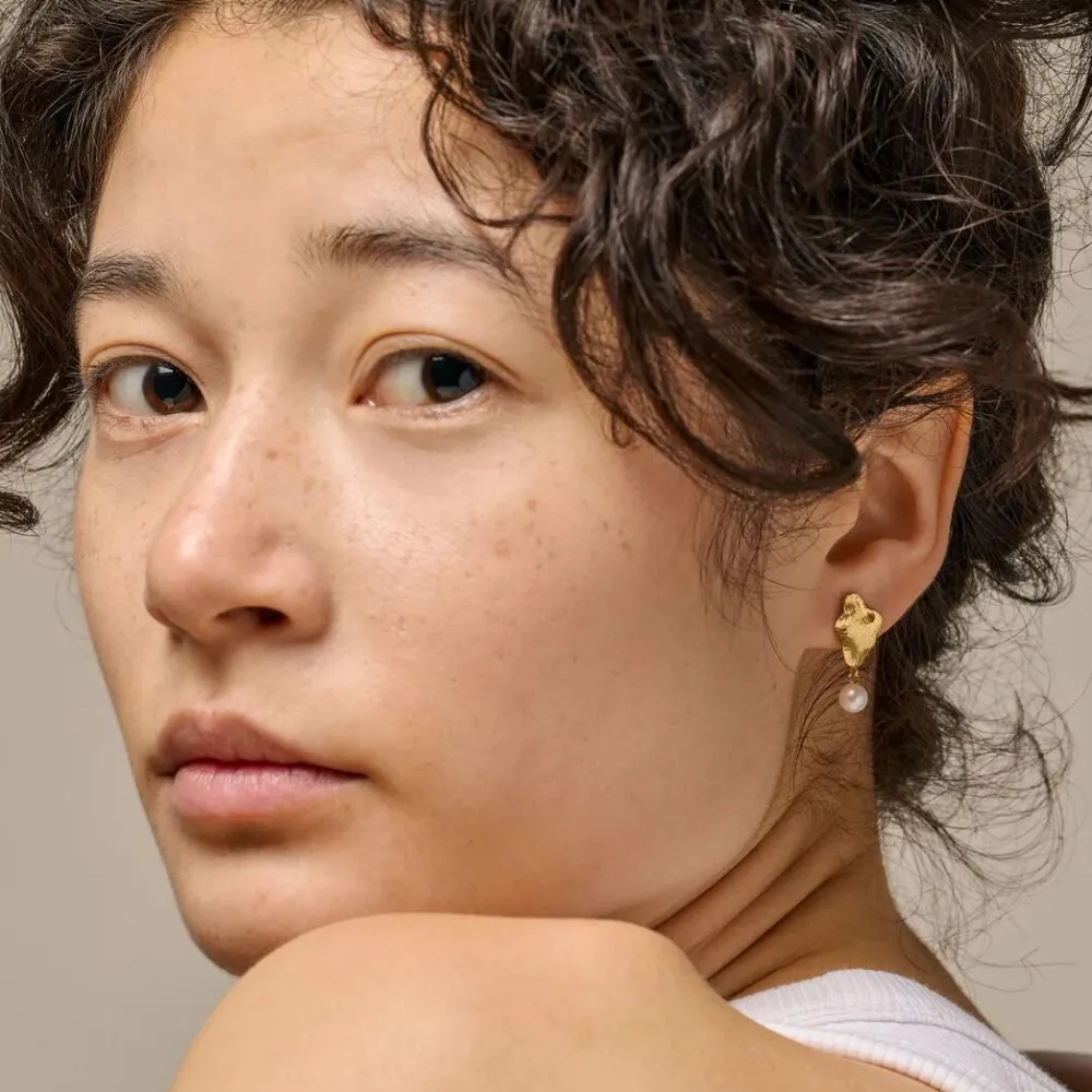 Dame Enamel Copenhagen Accessories|Smykker>Earrings Caia Small Gold-Plated