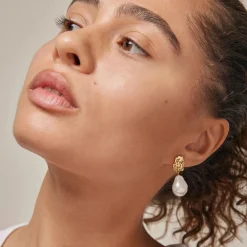 Dame Enamel Copenhagen Accessories|Smykker>Earrings Paris Gold-Plated