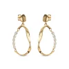 Dame Enamel Copenhagen Accessories|Smykker>Earrings Aloma Pearl Small Gold-Plated