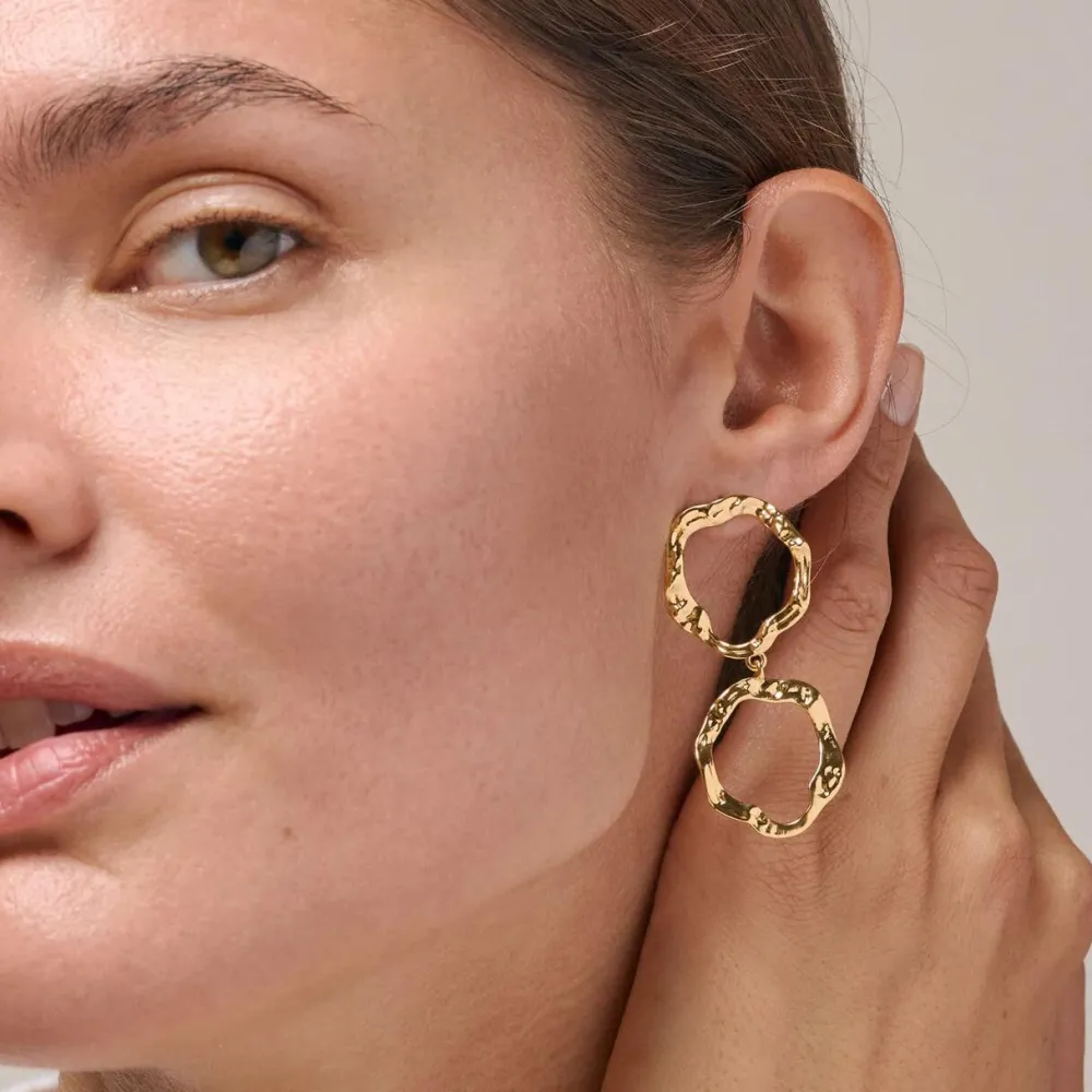 Dame Enamel Copenhagen Accessories|Smykker>Earrings Miriam Gold-Plated