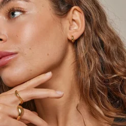 Dame Enamel Copenhagen Accessories|Smykker>Hoops Gianna Small Gold-Plated