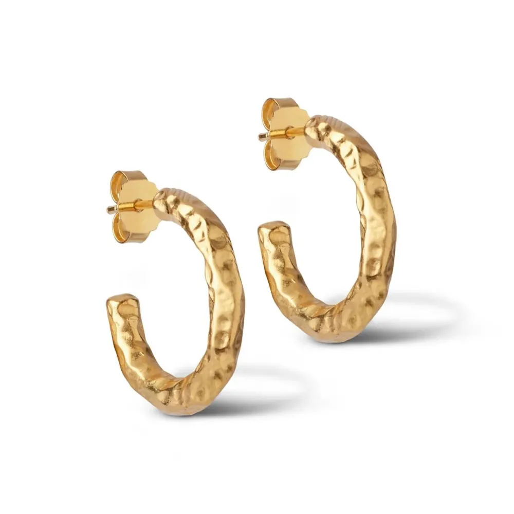 Dame Enamel Copenhagen Accessories|Smykker>Hoops Hali Large Gold-Plated